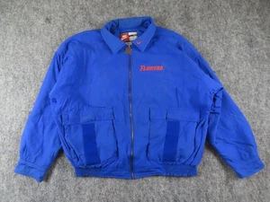 Vintage Florida Gators Jacket Mens Large Blue Quilted Bomber Coat NCAA 90s Y2K - Picture 1 of 18