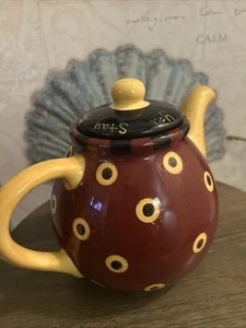 Tetera Lang Redware Won’t You Stay For Teapot - Por DiPaolo 2005 D3 - Imagen 1 de 17