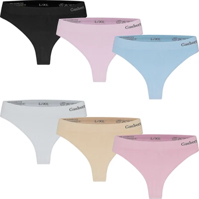 Damen Bambus Tanga String Slip Höschen Gaubert 3104 Nahtlos Gr. S/M L/XL 2XL/3XL - Bild 1 von 4