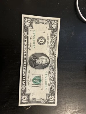 Series 1974 $20 Twenty Dollar Bill Small Head Vintage Hard to Find - Image 1 of 2