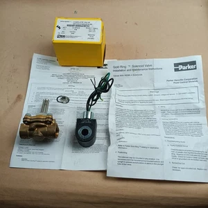 PARKER 08F23C2140A3F4C80 ANELLO ORO VALVOLA COMPLETA 1/2" NPT ORIFIZIO 5/8" 24 VDC - Foto 1 di 10