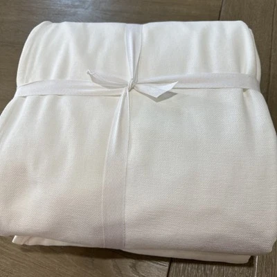 Funda de sofá Pottery Barn universal Dropcloth chenilla blanca 106x178 IMPERFECTA Foto 1 de 4