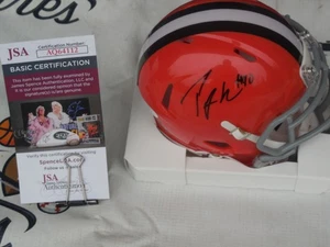 Peyton Hillis signed Cleveland Browns speed mini helmet JSA COA Arkansas Broncos - Picture 1 of 2