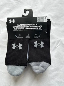 Under Armour UA Performance Tech Cushioned Crew Socks 6 Pack M 7- 8.5 / Wn 6-10 - Picture 1 of 5