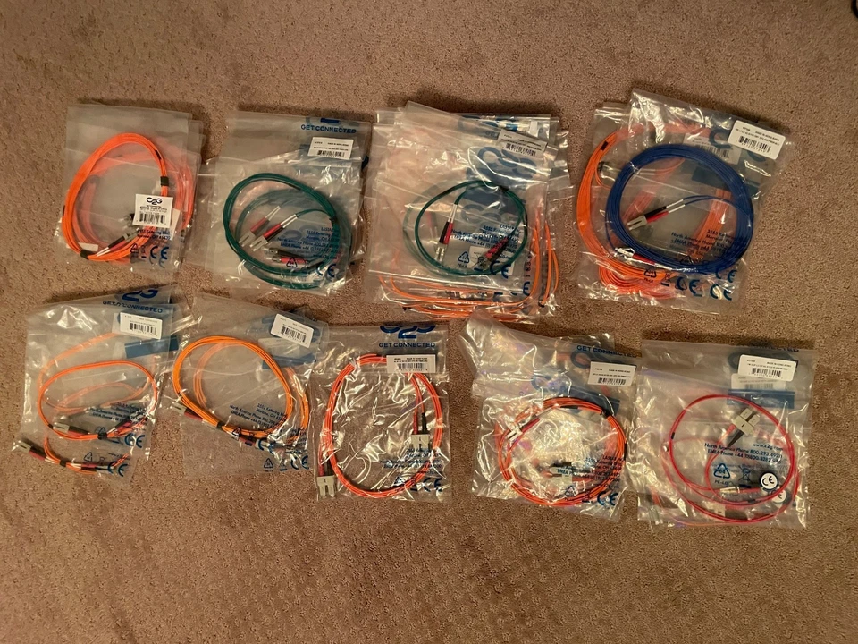 20 Lot - New 1M LC-ST 62.5/125 OM1 Duplex MM Fiber Cable C2G - Image 1 of 1