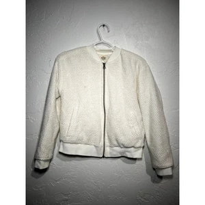 Marine Layer waffle white full zip sweater swomens small warm heavy classiccore - Picture 1 of 8