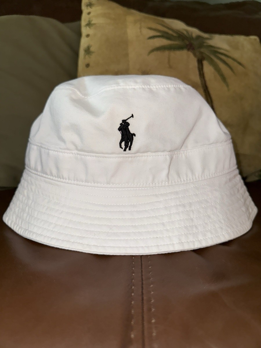 Polo Ralph Lauren 新品未使用ハット L/XL ホワイト Polo Ralph Lauren Vintage-Inspired Patchwork Bucket Hat - L