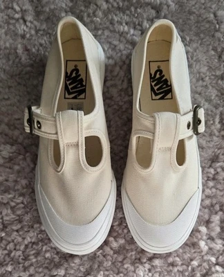 Новый без коробки Vans стиль 93 Mary Jane кроссовки в классический не белый холст Wms размер 7 - Изображение 1 из 4