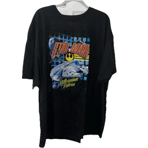 Delta Apparel Star Wars Millennium Falcon Black Short Sleeved T-Shirt - Picture 1 of 12