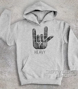 Child Sweatshirt CORNA HEAVY Metal Hard Rock Black Sabbath Heaven and Hell Horns - Picture 1 of 3