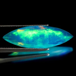 Elegante piedra preciosa suelta de ópalo azul etíope con calefacción marquesa (26 x 9 mm) de 3,61 quilates - Imagen 1 de 2
