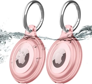 2 Pack IPX8 Waterproof Airtag Keychain Holder Case, Lightweight, Anti-Scratch, E - Picture 1 of 6