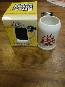 Vintage GAG Gift The Ringer Beer Mug With Service Bell Classic Bicycle Bell Work - Picture 1 of 10