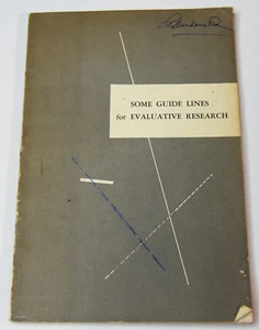 1959 Book Some Guide Lines Evaluative Research Psycho Social Changes Herzog - Bild 1 von 5