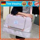 Foldable Luggage Handbags Large Capacity Travel Bags for Sports (Light Grey)
