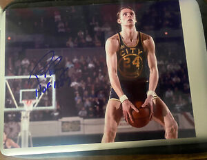 Rick Barry Signed photo Golden State Warriors 8.5x11 Basketball NBA HOF AUTO