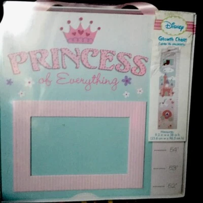 Tabla de crecimiento colgante de princesa Disney con marco de fotos adjunto para 5,5 X4 Foto 1 de 4