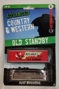 Hohner Old Standby 10-Hole Harmonica Key of E 34B-BL-E New In Sealed Package - Picture 1 of 5