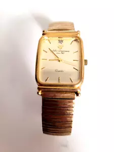 RARE Vintage Jules Jurgensen W4860 Diamond Unisex Gold Watch - Picture 1 of 3
