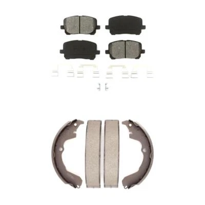 Semi-Metallic Brake Pads Drum Shoe Front Rear Kit For Toyota Matrix Pontiac Vibe - Image 1 of 4