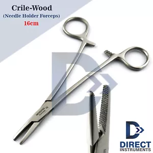 Porta aghi in legno Crile pinze 16 cm supporto per sutura chirurgica dentale serrato CE - Foto 1 di 7