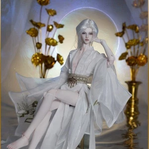 17" 1/4 BJD SD Ball Joint Resin 45cm Male Ace Dolls Full Set Handmade White Wig - Picture 1 of 7