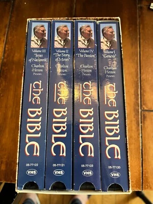 Charlton Heston Presents The Bible (VHS Box Set) NEW, Sealed - Image 1 of 2