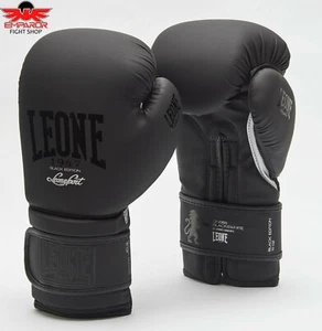 Leone 1947 Boxhandschuhe B&W Schwarz Thai Boxen MMA Kickboxen 10 12 14 16 Unzen - Bild 1 von 6