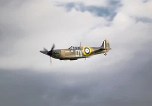 Spitfire mk1a Duxford N3200 dark sky canvas print various sizes free delivery - Picture 1 of 1