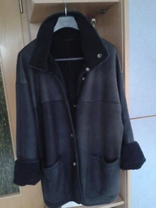 Vintage-Wildlederjacke mit Fell gefüttert Gr. L - Bild 1 von 1