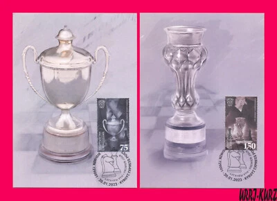 KYRGYZSTAN 2022-2023 Sport 44th Chess Olympiad Chennai India 2 Maxicards Cards - Image 1 of 2