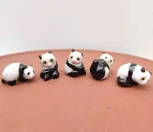 Adorno de estatui de bonsái esmaltado de panda pequeño - Imagen 1 de 2