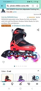 PAPAISON Adjustable Inline Skates for Kids and Adults with Full Light Up Wheels, - Picture 1 of 3