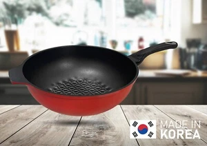 Freír antiadherente Wok con recubrimiento de diamantes 3D 13"/32 cm hecha en Corea - Imagen 1 de 7