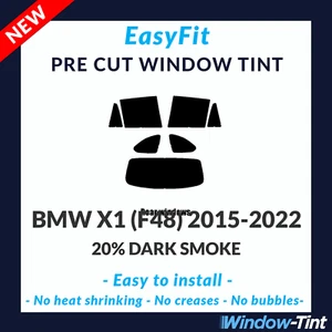 EasyFit Static Pre Cut Window Tint For BMW X1 (F48) 2015-2022 - 20% Dark Rear - Picture 1 of 3
