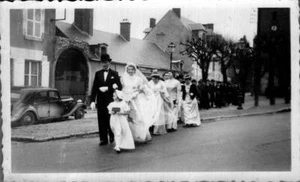  DEP 41 / PHOTO CHITENAY MARIAGE GROUPE SORTIE D' EGLISE   / FORMAT 11.5 X 7 CM - Imagen 1 de 2