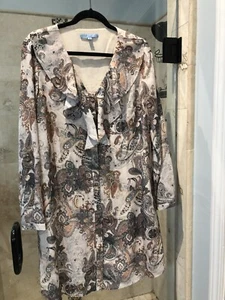 antonio melani dress Paisley Ruffle 12 Shirt Dress - Picture 1 of 9