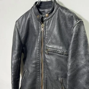 VANSON Men's Single Riders Jacket Leather Black Maid in USA authentic - Picture 1 of 19