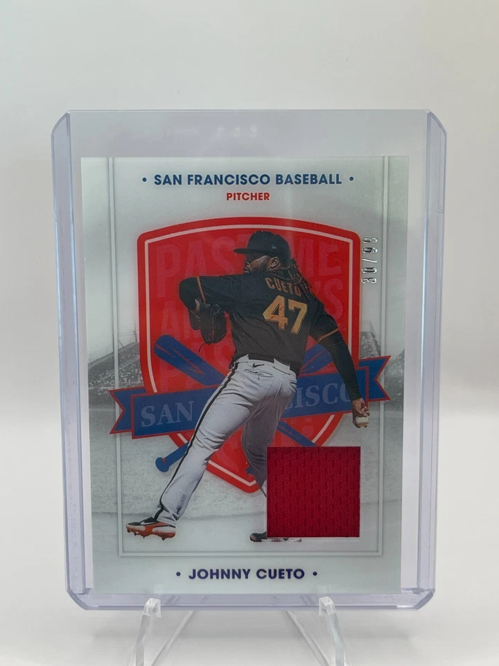 Parche de camiseta 2021 Panini Chronicles America's Pastime Johnny Cueto 30/99, n.º 57 Foto 1 de 1