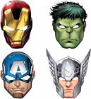 6 Marvel Avengers Paper Party Masks Birthday Party Superheroes Iron Man Hulk