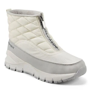 NEW EASY SPIRIT IVORY COMFORT WATERPROOF WEDGE BOOTS SIZE 8.5 W WIDE $125 - Picture 1 of 5
