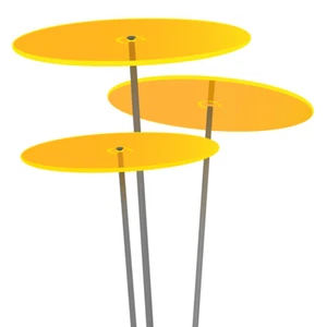 Cazador-del-sol - 8" Sonnenfänger 3er Set - Uno - gelb - Bild 1 von 1