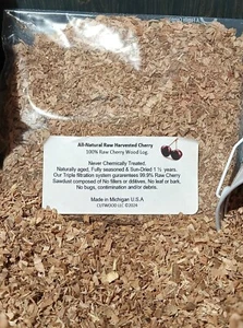 Cherry BBQ chips Smoking Wood Grilling Sawdust Smoke Flavor CUT WOOD - Picture 1 of 9
