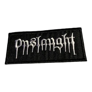 Parche para planchar bordado ONSLAUGHT + UNA PEGATINA DE MÚSICA GRATIS - Imagen 1 de 3