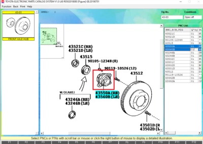 Cojinete de rueda de eje delantero genuino Toyota Hiace Van 2005-2020 43560-26010 OEM Foto 1 de 4