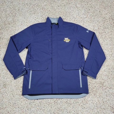 Marquette Golden Eagles Jacket Men Large Blue Under Armour Storm Basketball NCAA Cover