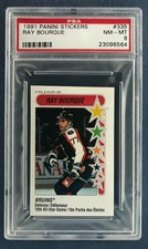 RAY BOURQUE 1991-92 PANINI STICKERS NO 335 PSA 8   57491