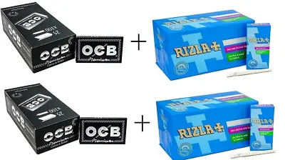 5000 Double Short Papers Ocb Noir Noir 2 Boite + 4800 Filtres Ultra Slim... • 72.76€