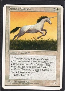 4th Edition Alpha Cut Pearled Unicorn - Magic the Gathering - no ink - no bent - Bild 1 von 2