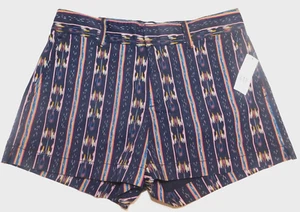 Gap Women Shorts Navy Blue Size 4 Cotton Stretch Khaki Southwest 3" Inseam NEW - Picture 1 of 4
